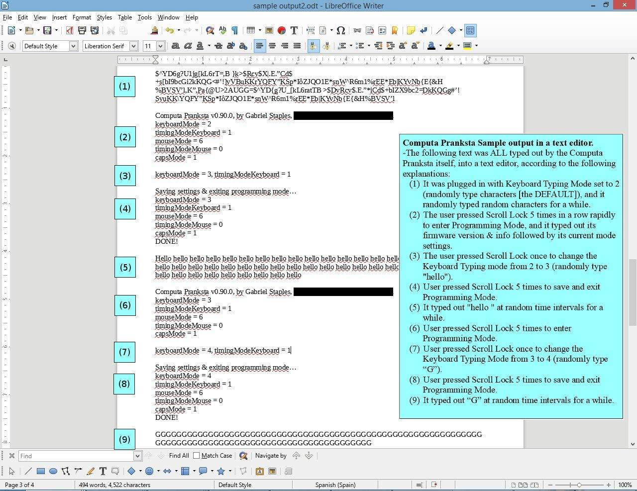 eRCaGuy Programmable Computa Pranksta USB Device/Mouse Jiggler--50 User Settings--Makes Friends Think Their PC is Hacked--Randomly Types Gibberish, Moves Mouse Cursor, and Even Puts PC to Sleep