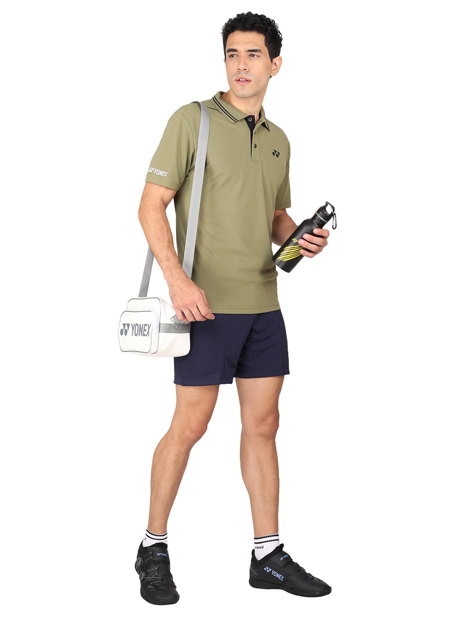 Yonex Capulet Olive Regular Fit Badminton Polo T-Shirt