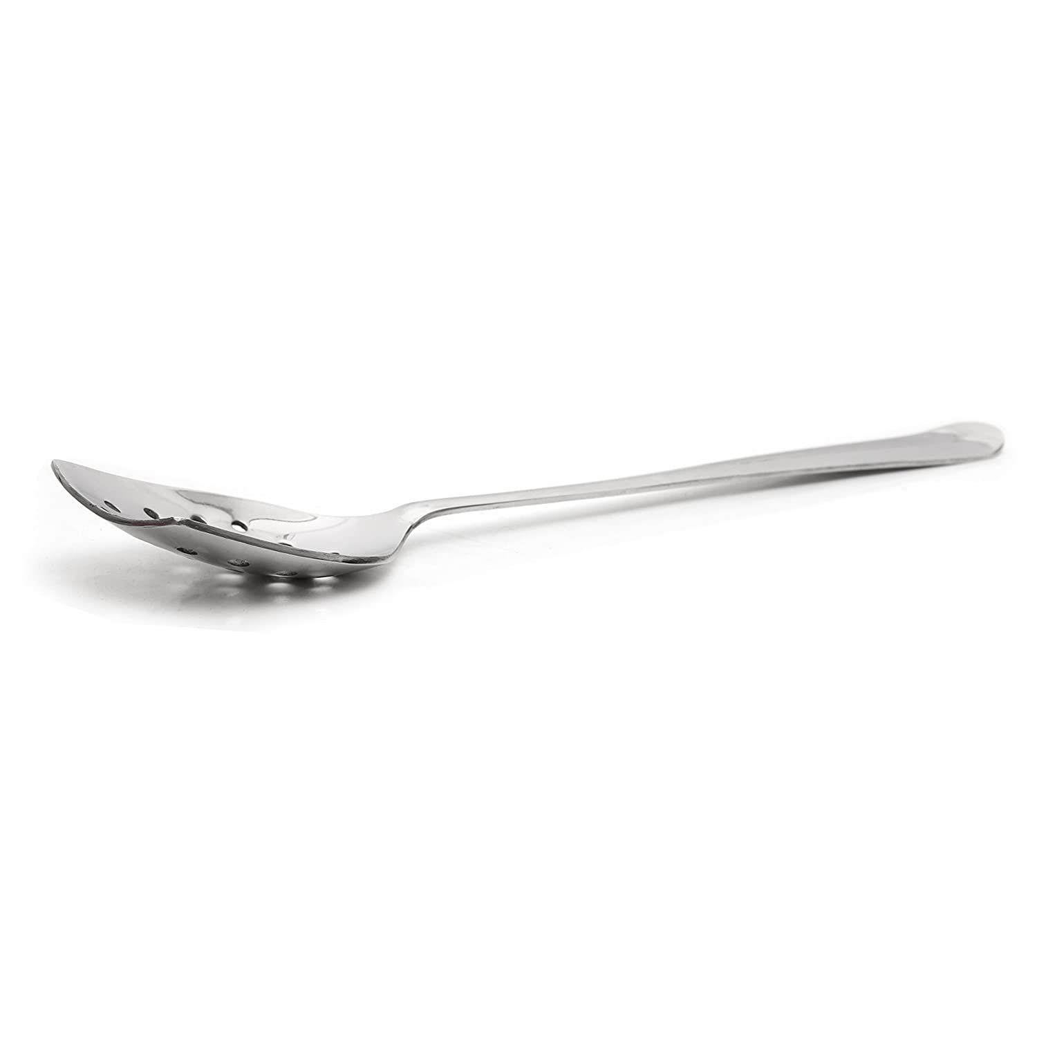Lindys Perforated Stir Stainless Steel Spoon, 12 inches long, Silver