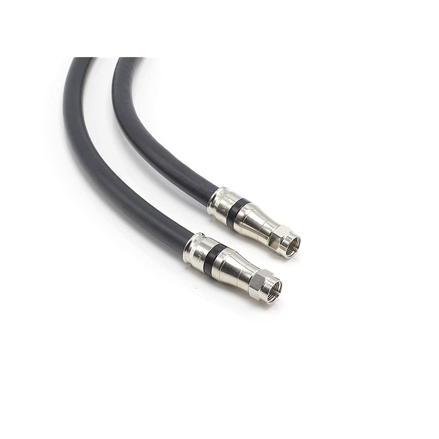 THE CIMPLE CO - 50 Foot RG-11 Coaxial Cable, Made in The USA - F Type Cable High Definition with RG11 Coax Compression Connectors - (Black)