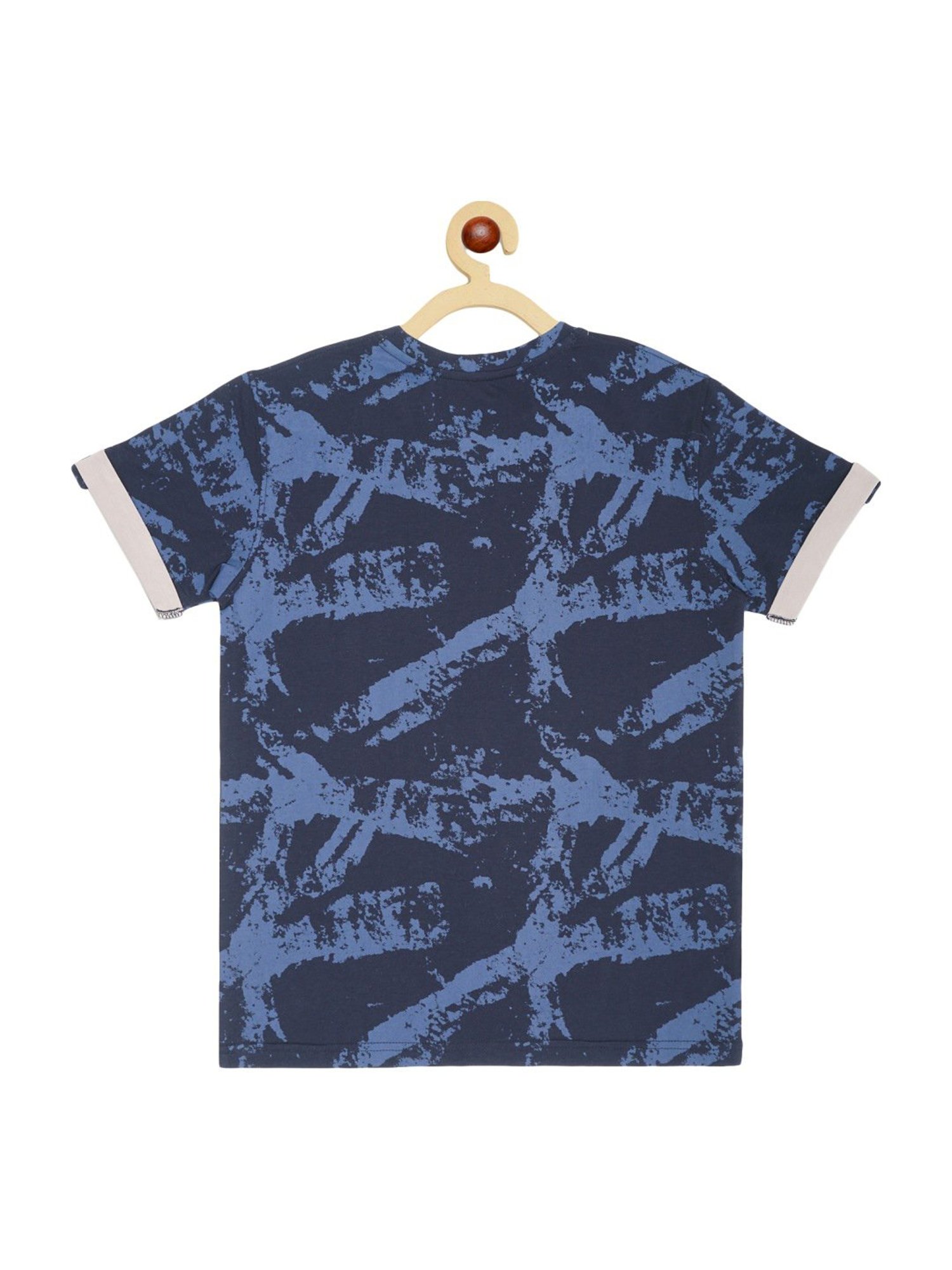 Li'l Tomatoes Kids Navy Cotton Printed T-Shirt