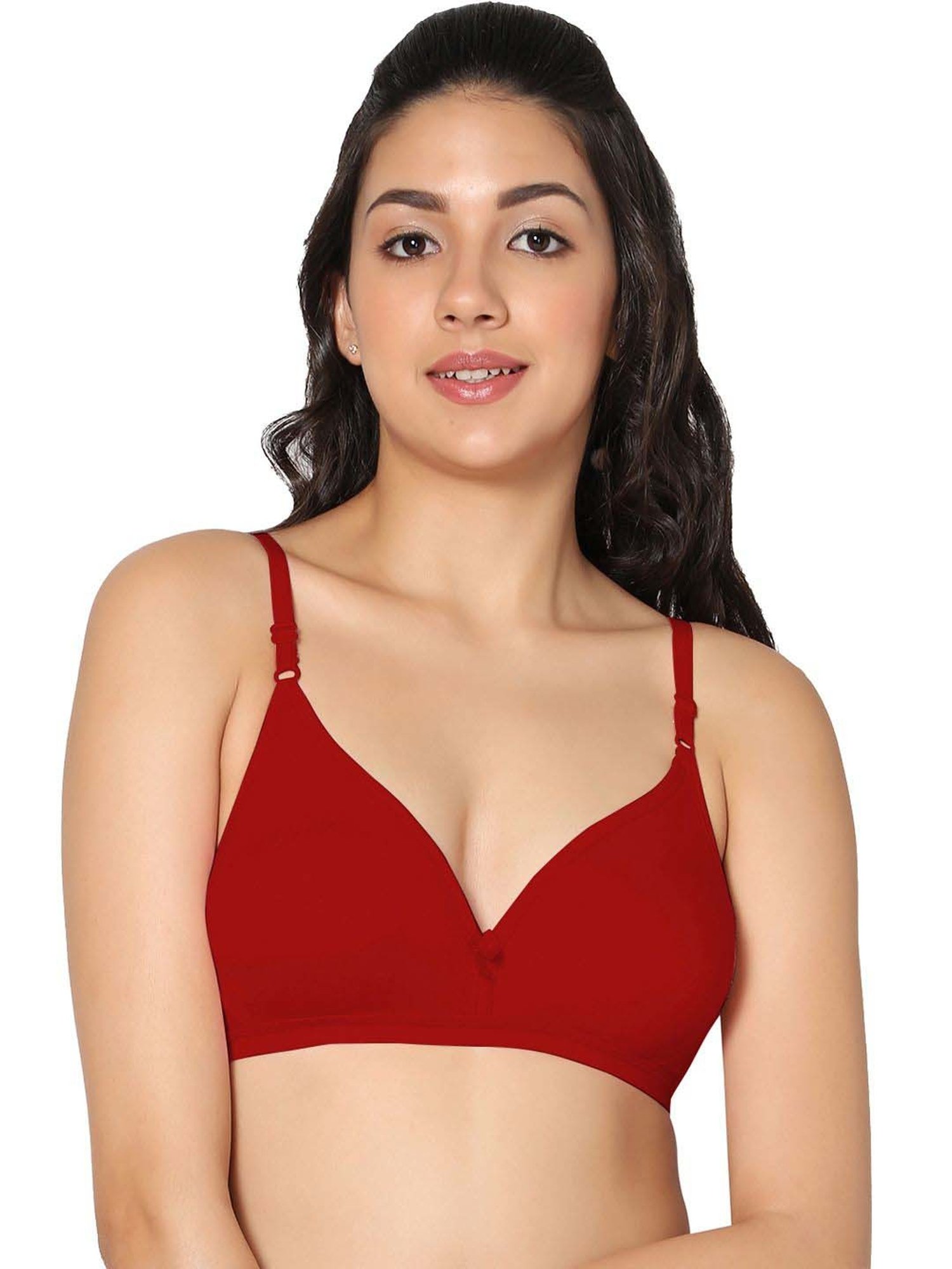IN CARE Pink & Red Cotton T-Shirt Bras - Pack Of 2