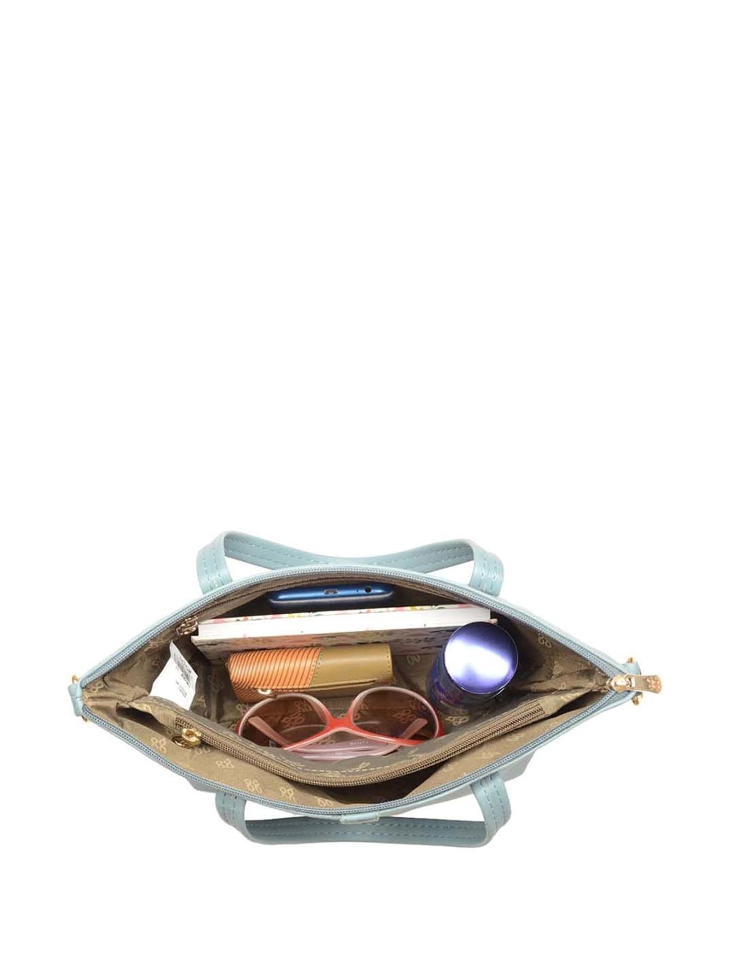 Baggit Grey Solid Medium Tote Handbag