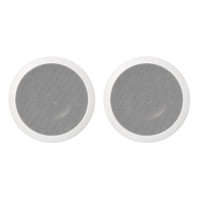 Basics 65 Round InCeiling InWall Mounted Speakers Set of 2