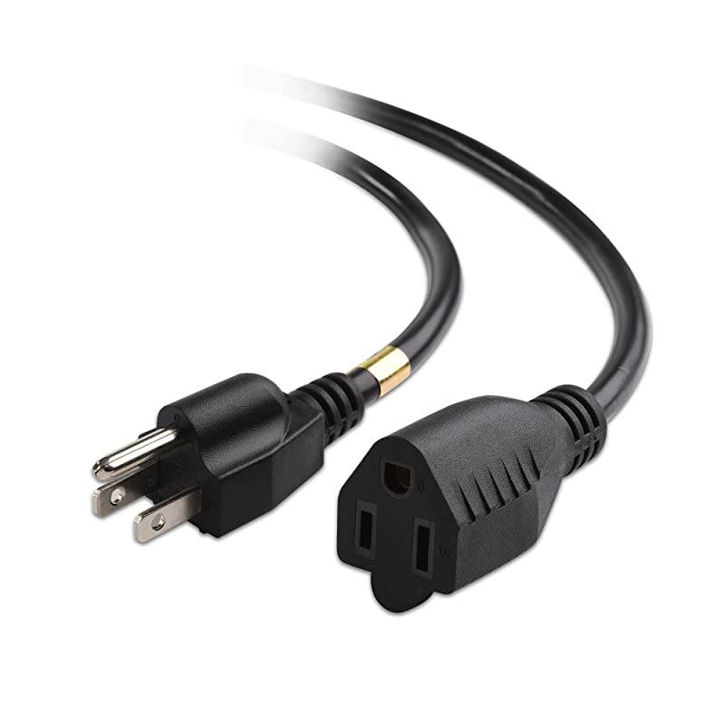 16 AWG Heavy Duty 3 Prong AC Power Extension Cord Power Extension in 50 Feet NEMA 515P to NEMA 515R