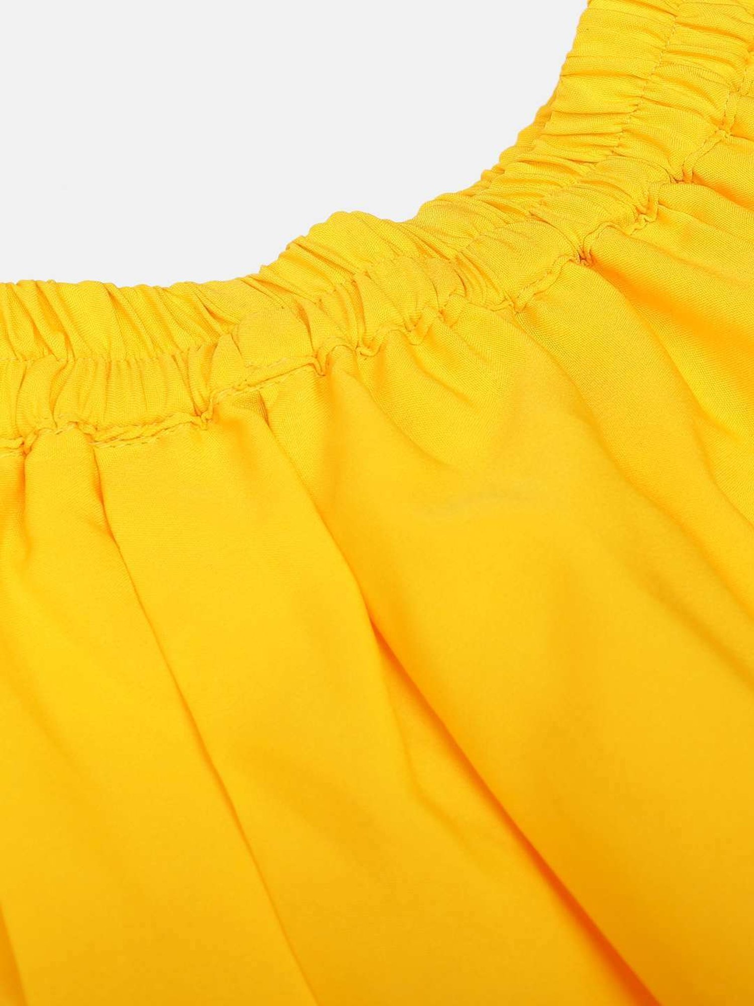 TWISHA Kids Coral Red & Yellow Printed Top Set