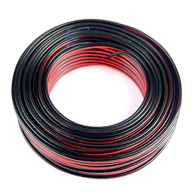 100 Feet 16 GA Gauge Red Black 2 Conductor Speaker Wire Audio Cable