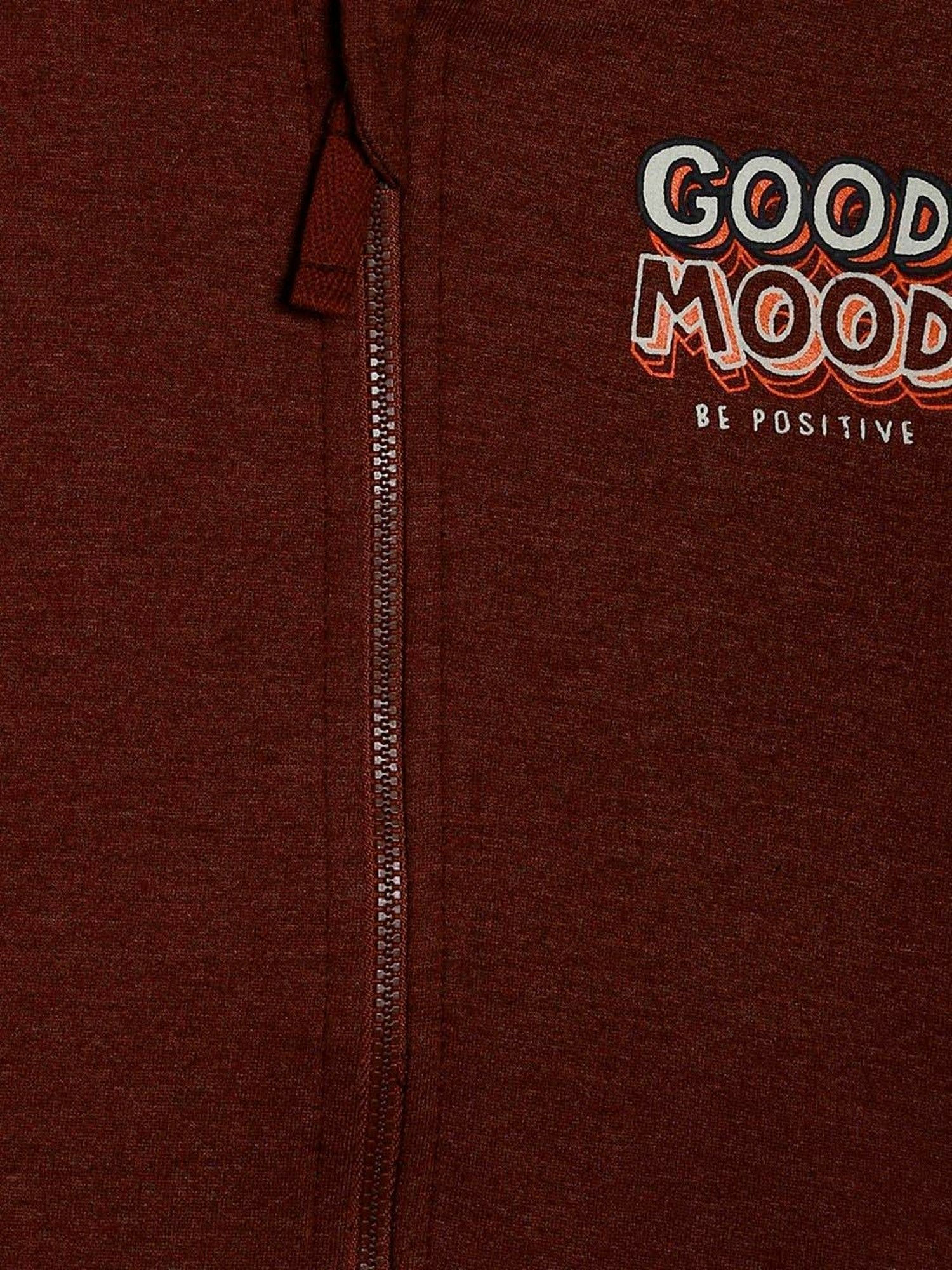 MINIKLUB Kids Brown Cotton Printed Full Sleeves Jacket