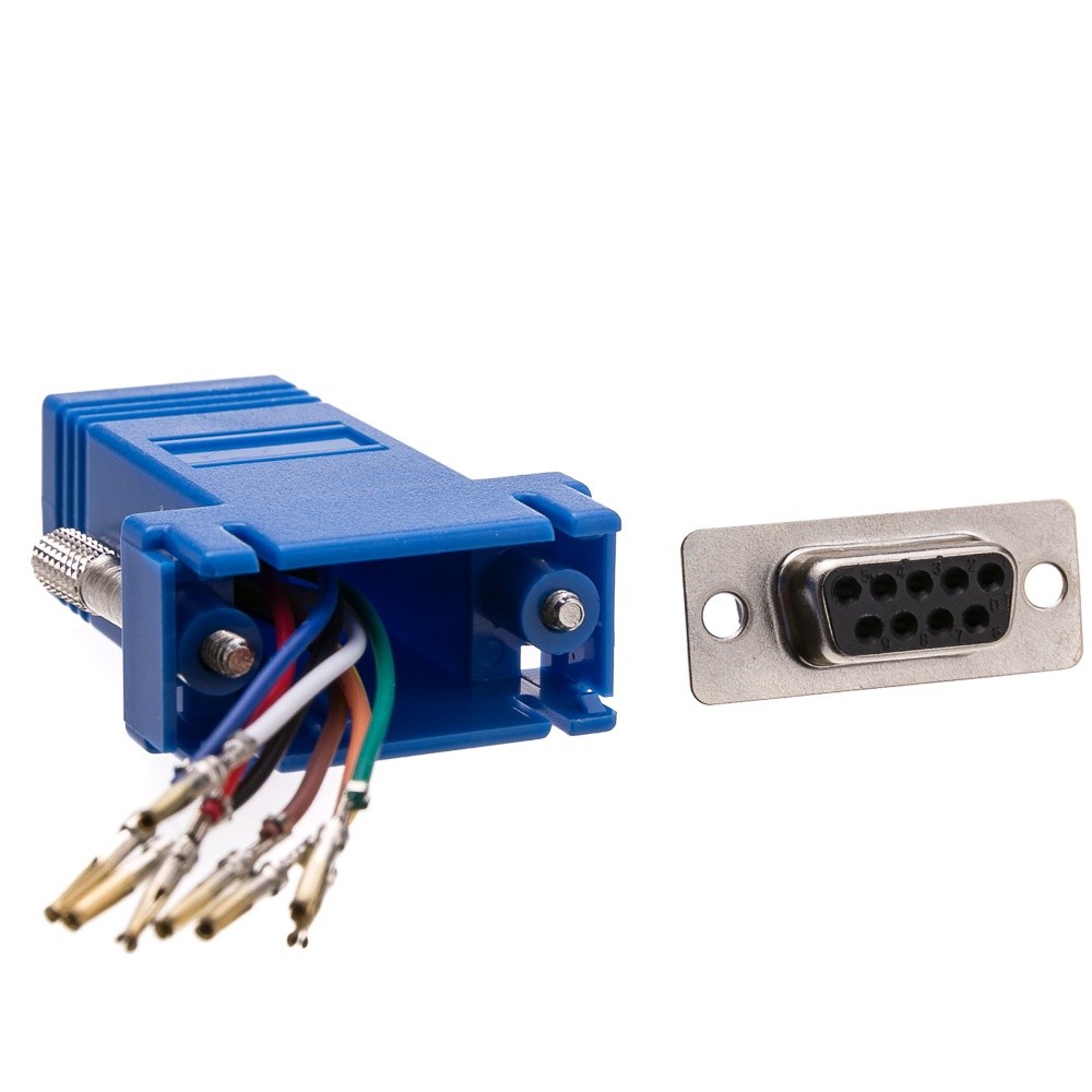 Cable Wholesale DB9 Female / RJ45 Modular Adapter - Blue