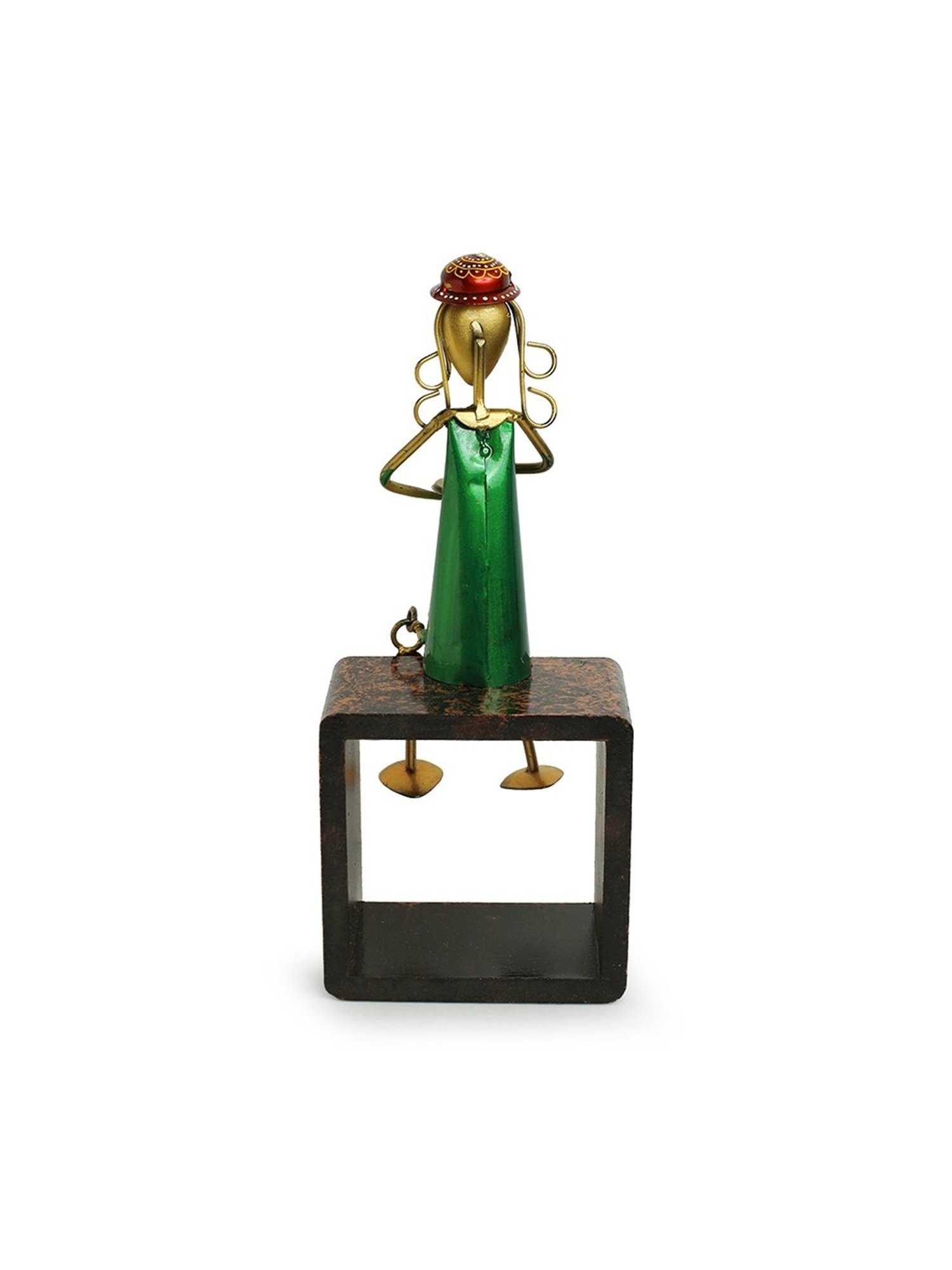 ExclusiveLane Multicolor Iron Thaalwala Handpainted Decorative Showpiece