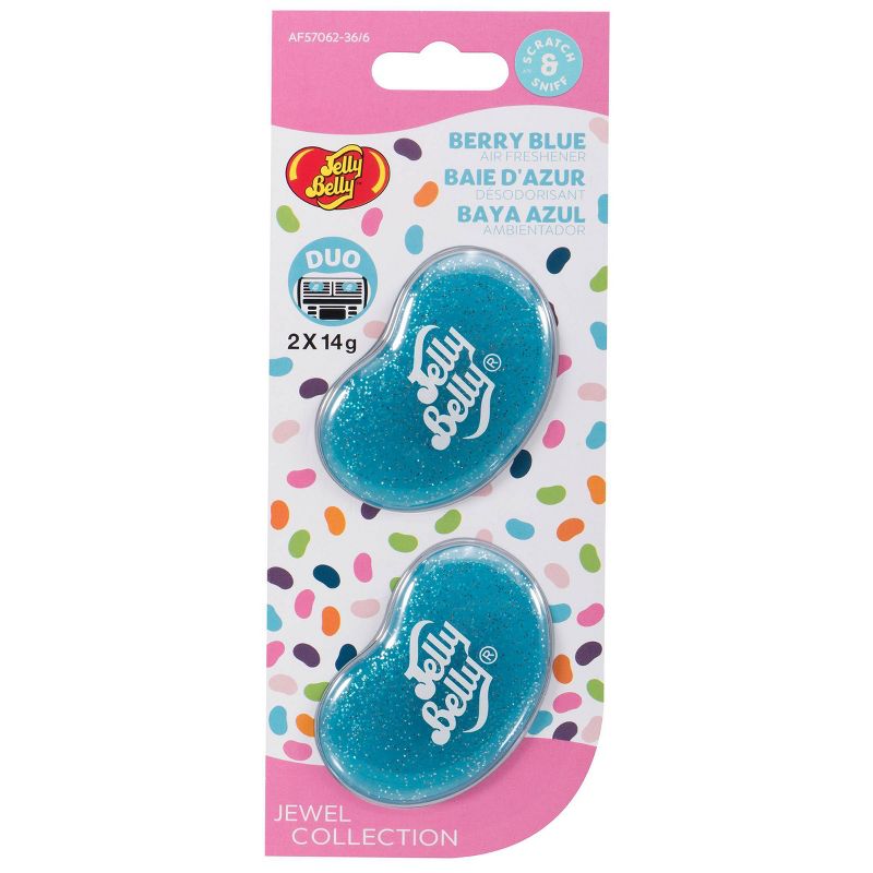 Jelly Belly Duo Vent Jewel Air Freshener - Blue