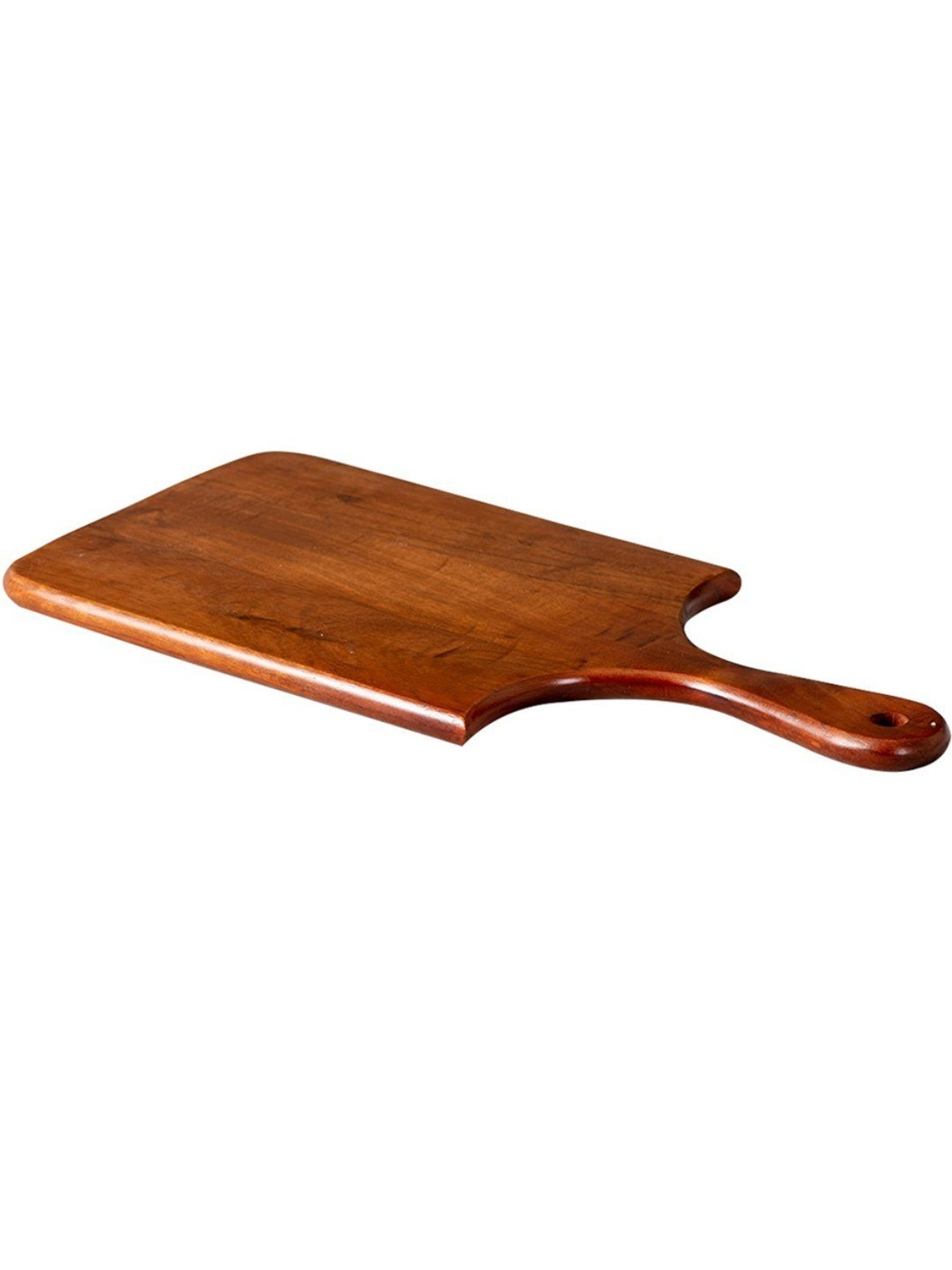 Nestroots Wooden Serving Platter for Snack Platter with Long Handle Rectangular Tray Cheese Board