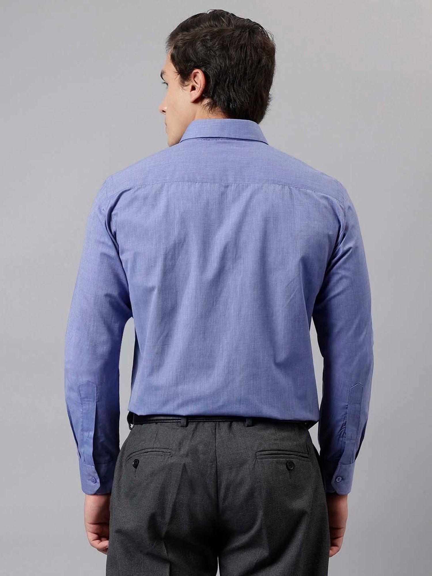 English Navy Blue Slim Fit Shirt