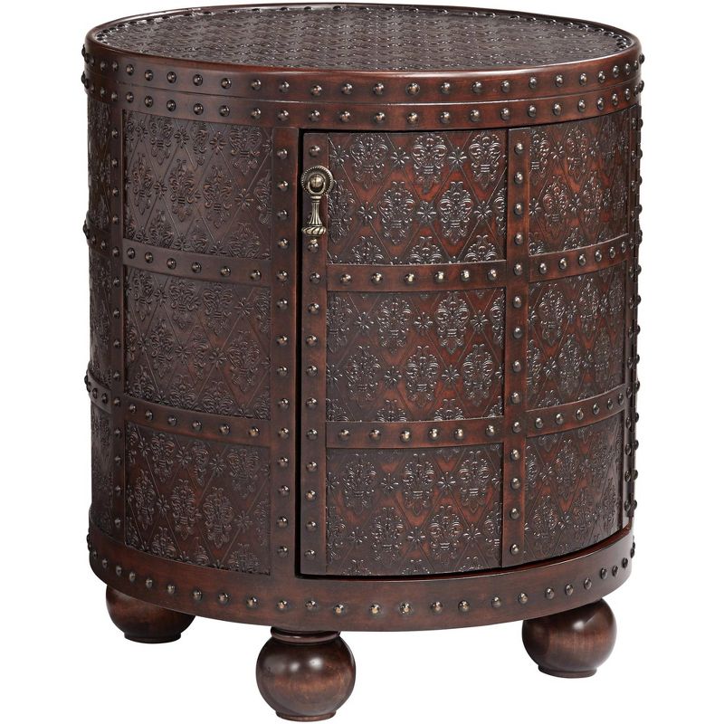 Kensington Hill Hadley 21 3/4" Wide Nailhead Trim Round Accent Table