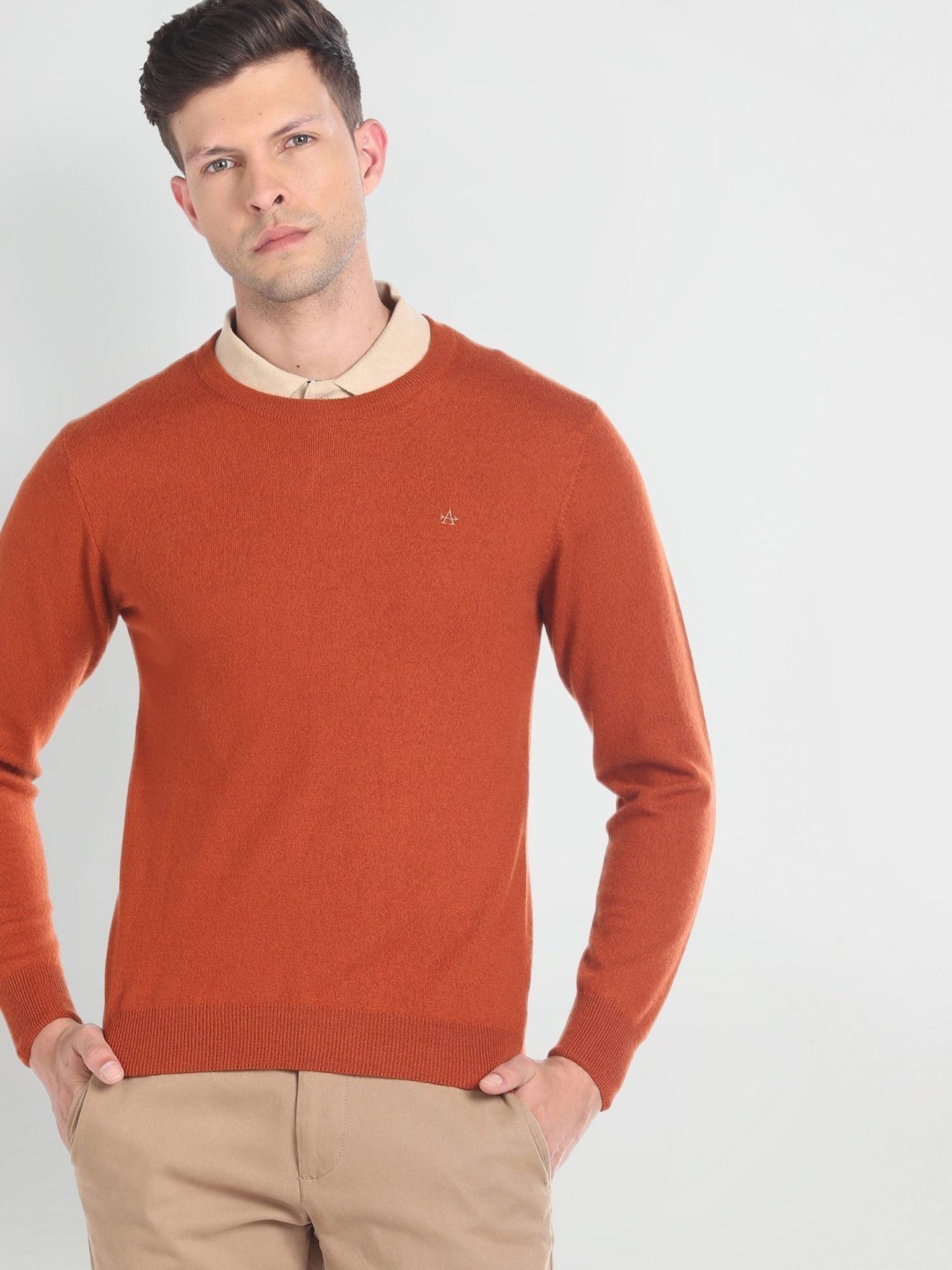 Arrow Rust Regular Fit Sweater