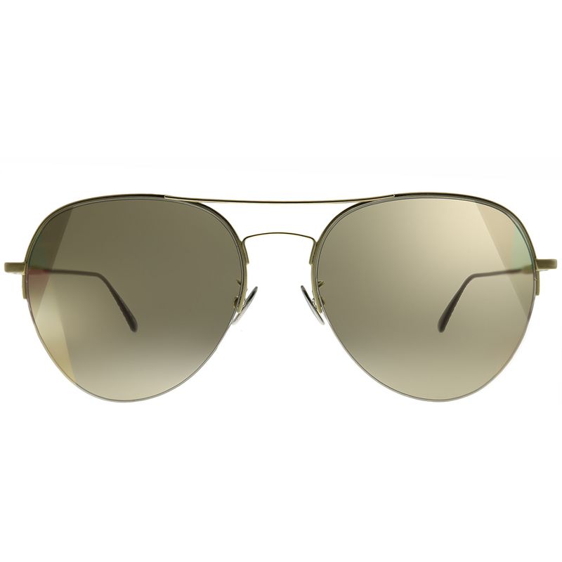 Bottega Veneta Fashion DNA BV 0247S 007 Unisex Aviator Sunglasses Gold 58mm