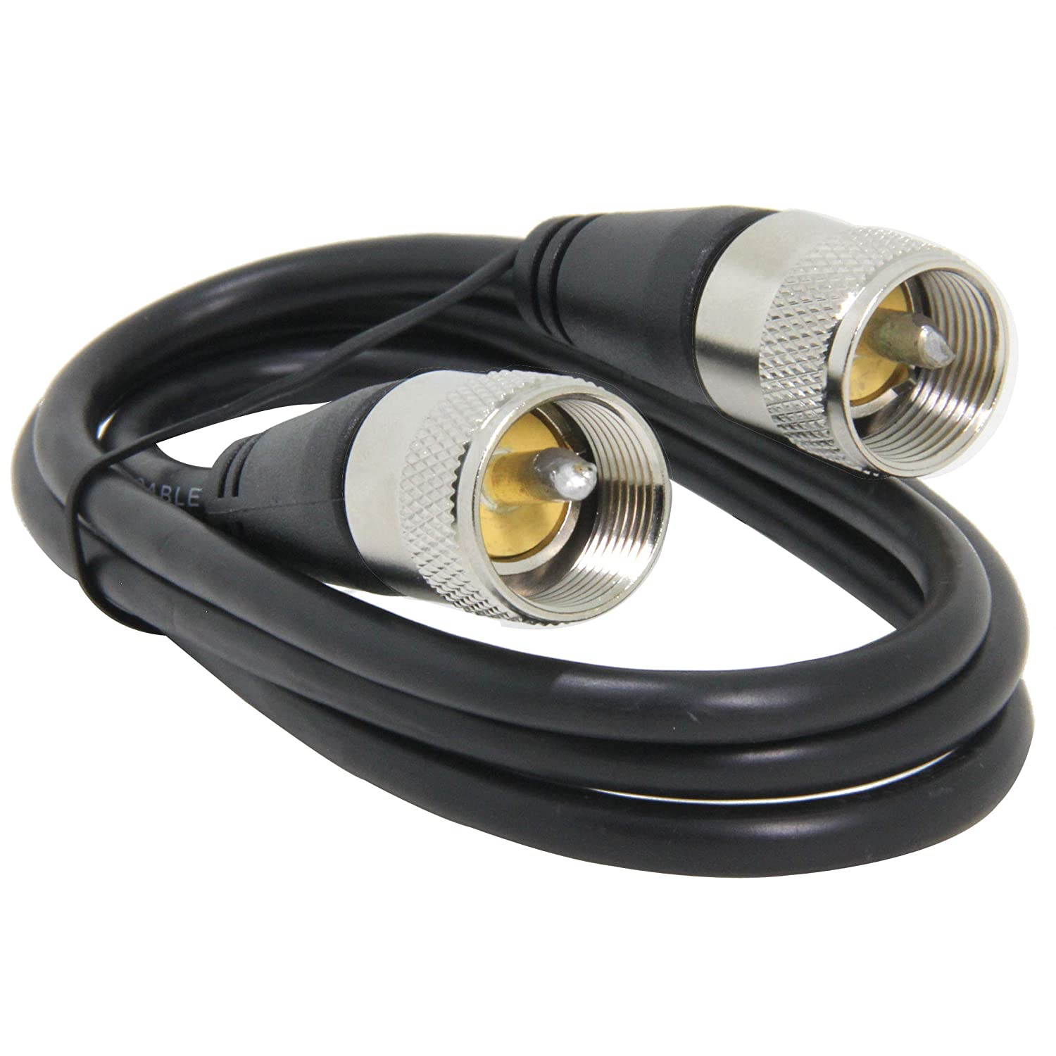 PL259 Jumper, Ancable 3-Feet 50 Ohm Low Loss RG58 Coax Cable with PL-259 Connectors for Jeep Wrangler CB Installation