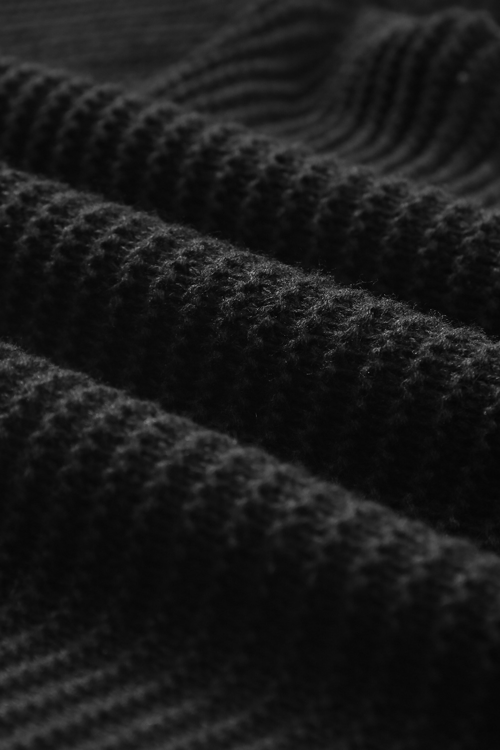 Yellow Drop Shoulder Henley Pullover Sweater With Slits