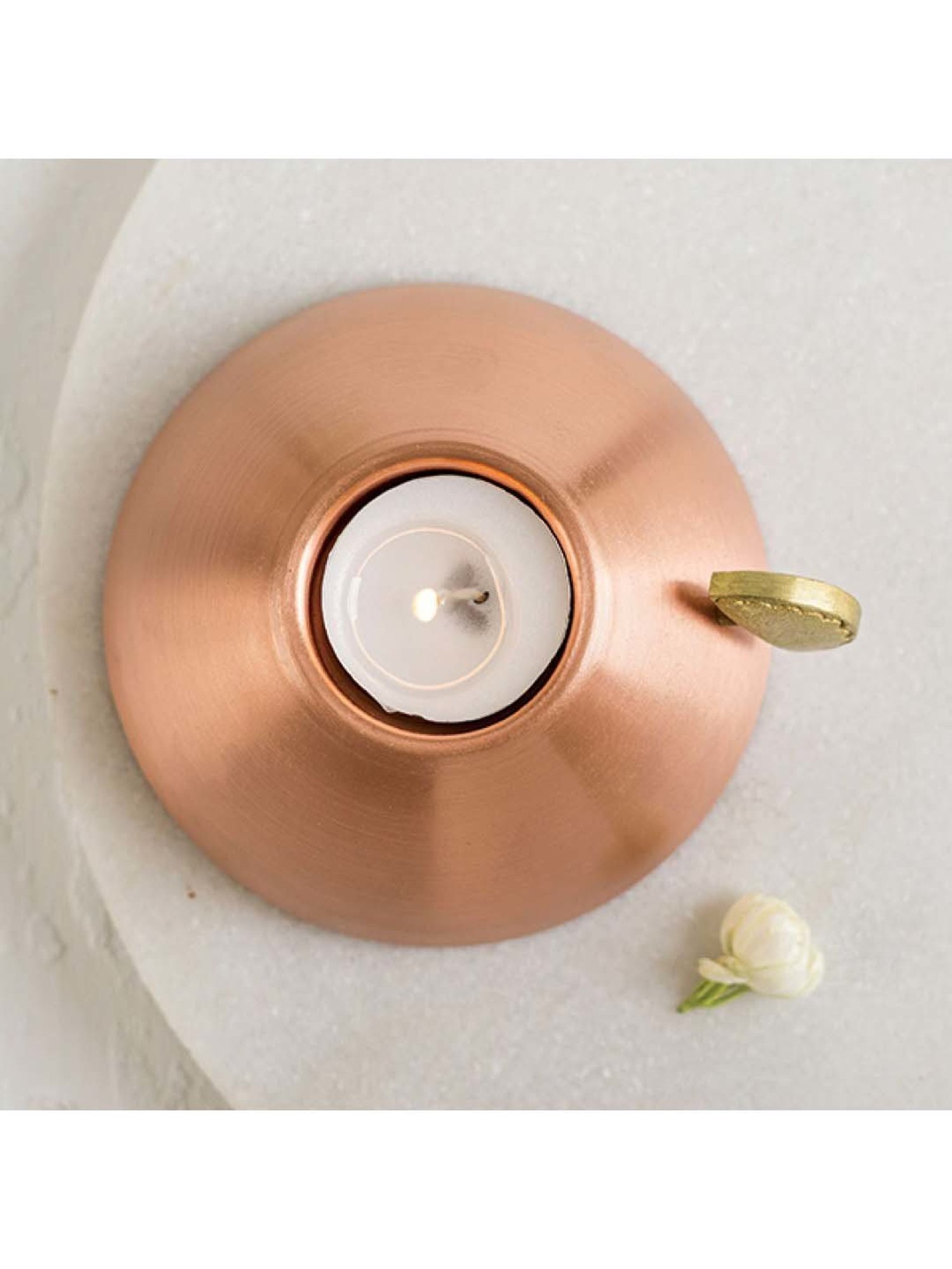 COPPRE karanji Brown Copper Diwali Tealight