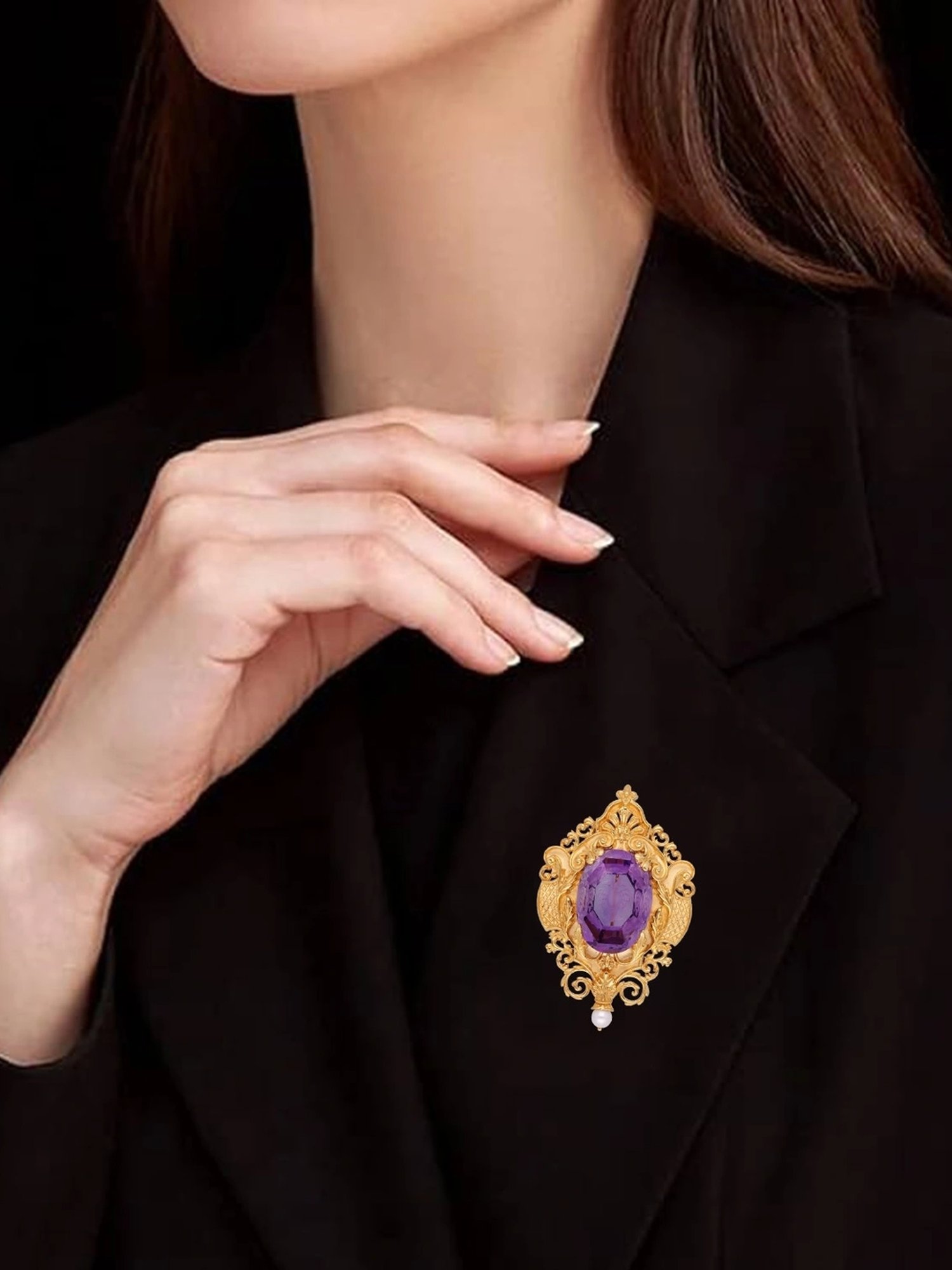 CKC Opulent Amethyst: Exclusive Gold Pendant