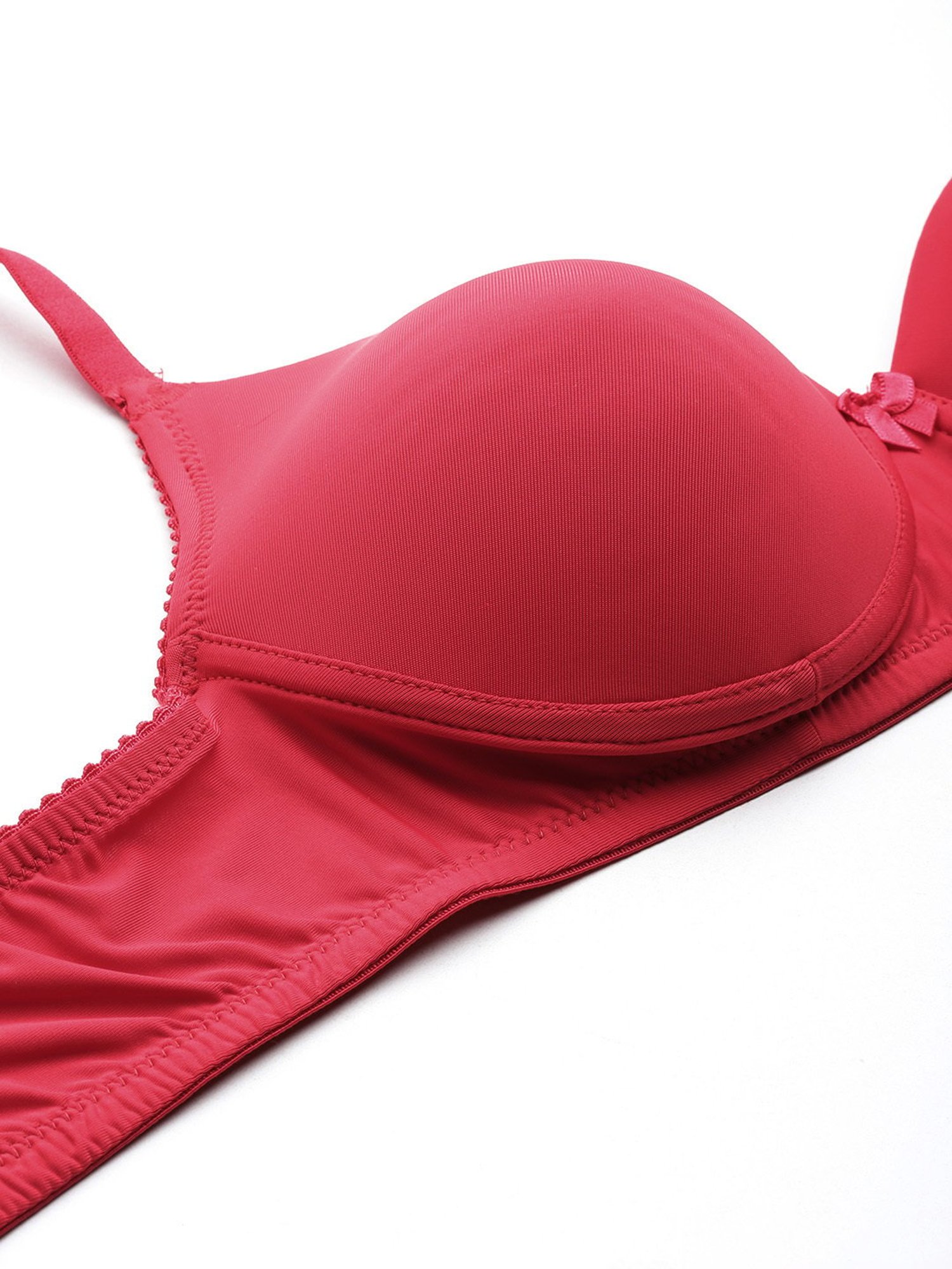 Leading Lady Red Full Coverage Padded T-Shirt Bra