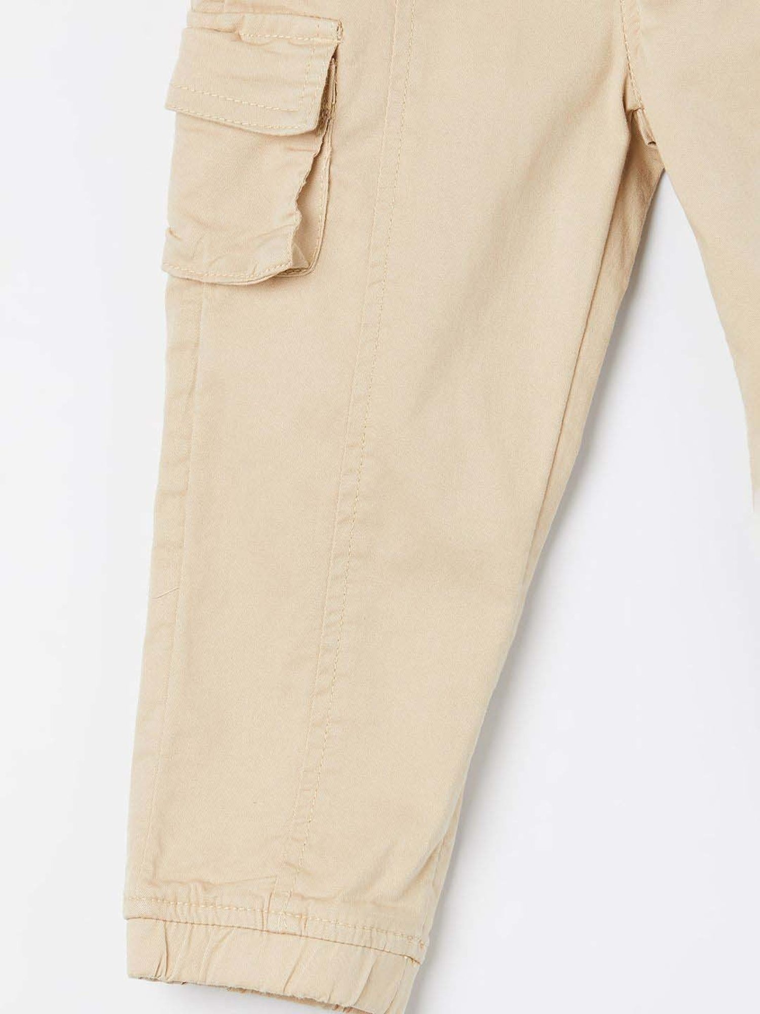 Juniors by Lifestyle Boys Beige Cotton Solid Woven Bottom