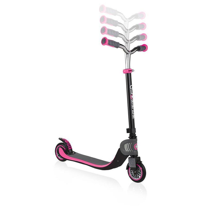 Globber Flow 125 Foldable Kick Scooter - Black/Pink