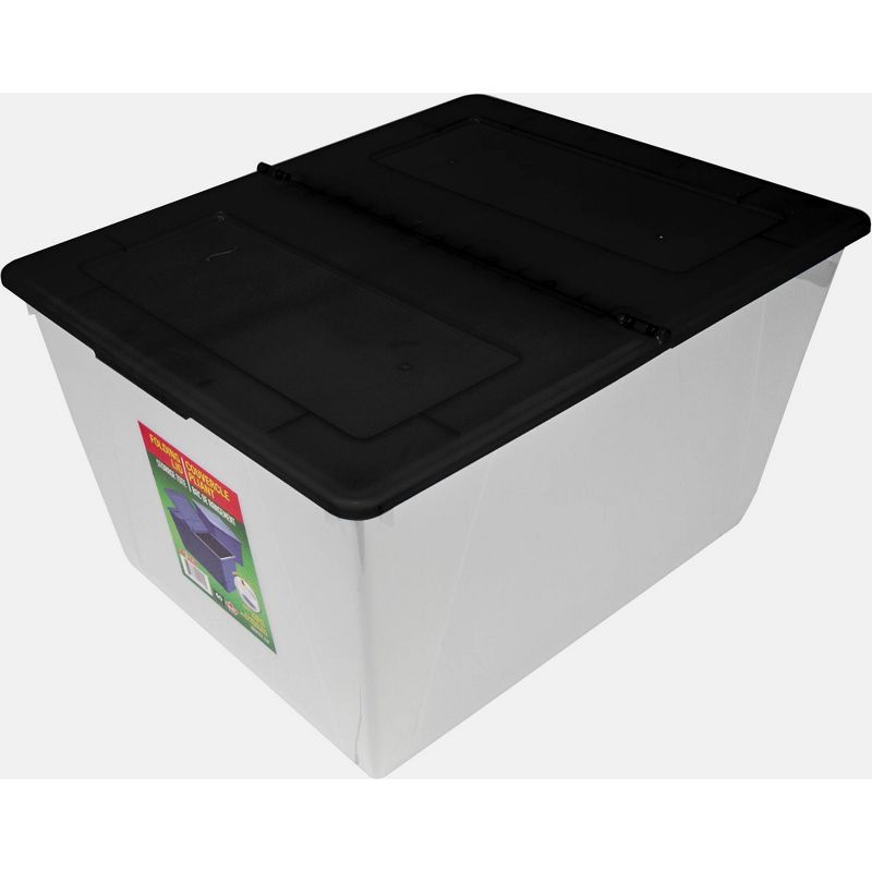 Storex 16gal 4pk Storage Totes with Folding Lid - White