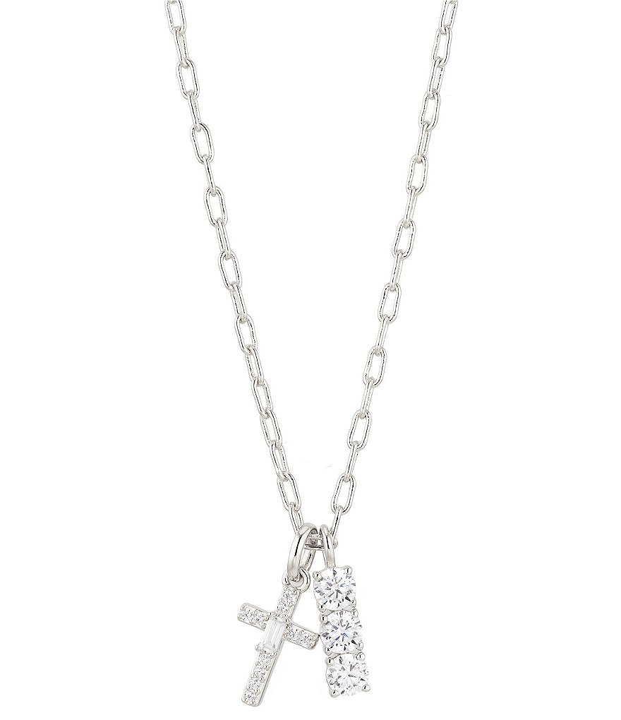 Nadri Cross Charm Necklace