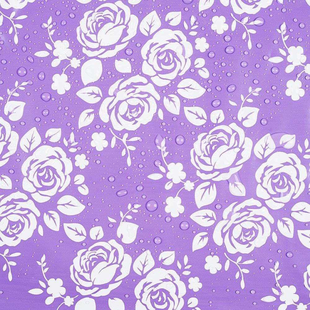 Metronic 100 10x13 Poly Mailers Envelopes Shipping Bags of Purple+White Rose Design with Self Adhesive, Waterproof and Tear-proof Postal Printed Bags