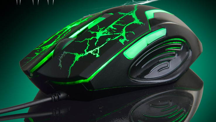 A-jazz Spiderhero Gaming Mouse 2400DPI 4x DPI green light