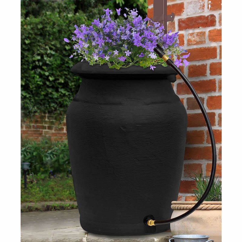 FCMP Outdoor US4000-BLK Urn Style (Black) Rain Barrel