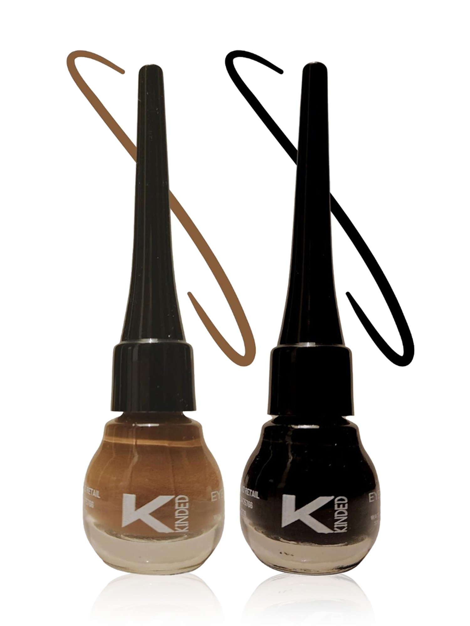 KINDED Liquid Eye Liner Golden Glaze & Greyish Silver Combo