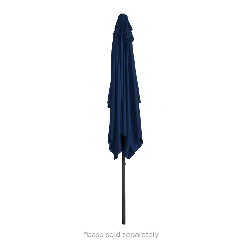 Best Choice Products 8x11ft Rectangular Patio Umbrella w/ Crank, Fade-Resistant 210G Polyester Fabric - Navy Blue