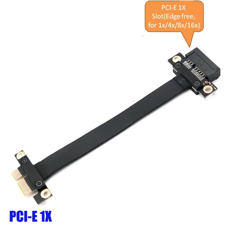 &zwnj;PCI-E Express X1 Riser Card with 20CM High Speed Crypto Mining Flex Cable