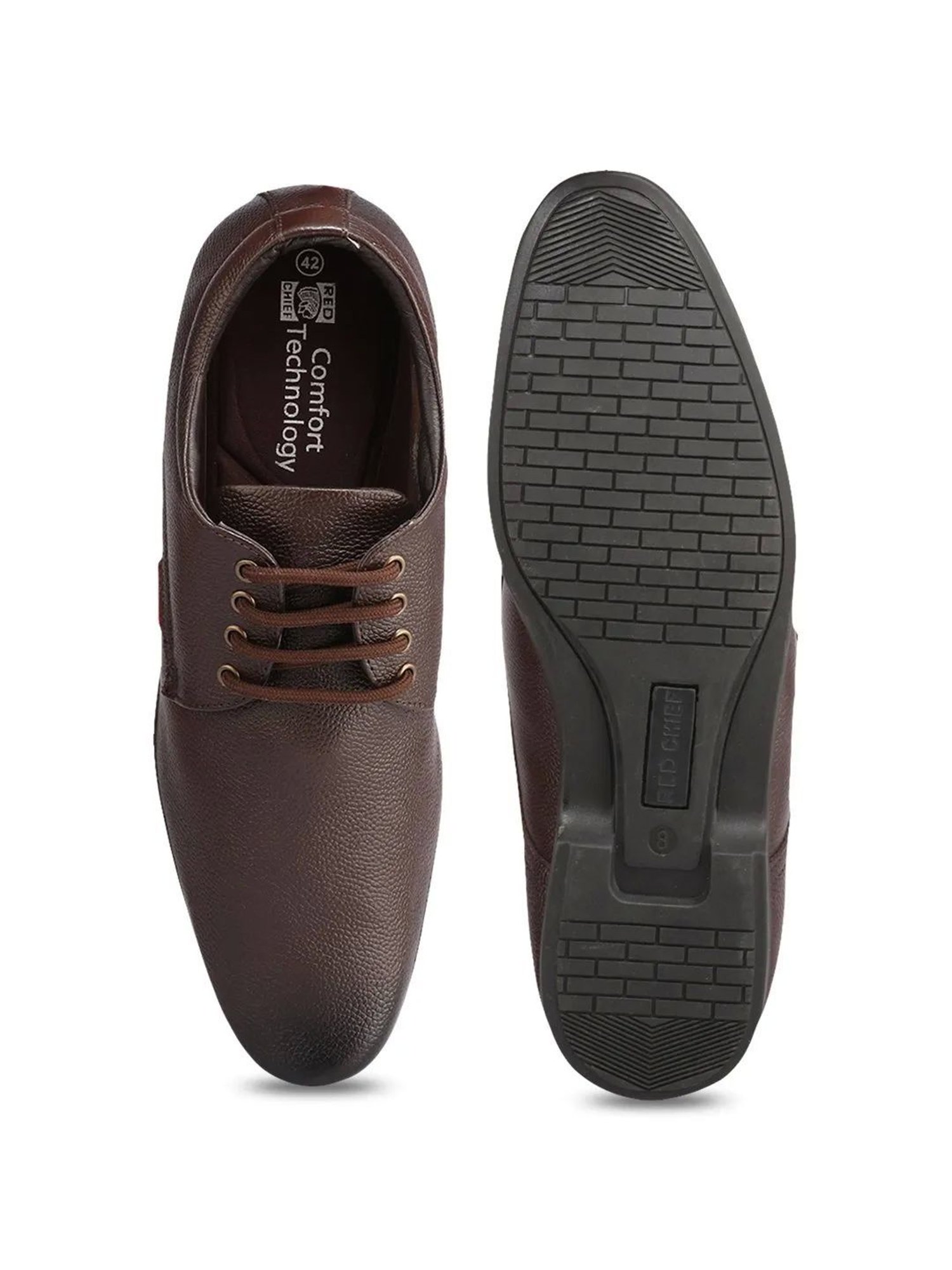 Red Chief Men's Dark Brown Derby Shoes
