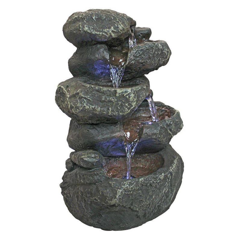 Anchor Falls Cascading Garden Fountain - Acorn Hollow