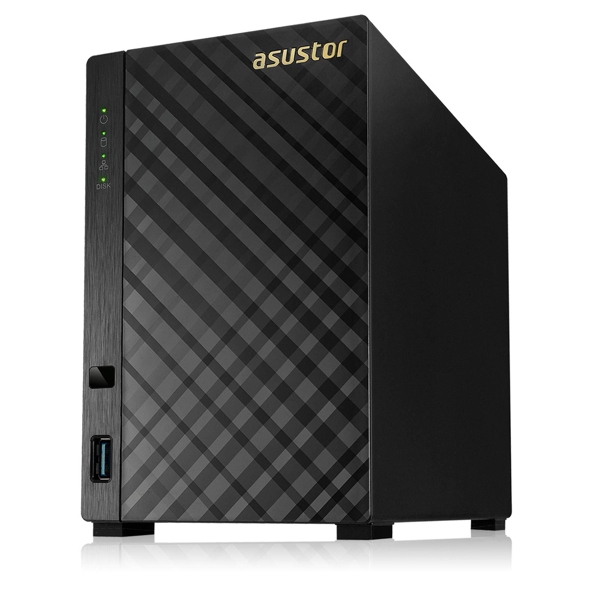 Asustor AS1002T v2, Marvell Armada 1.6GHz Dual-Core, Personal Cloud (2 Bay Diskless NAS)