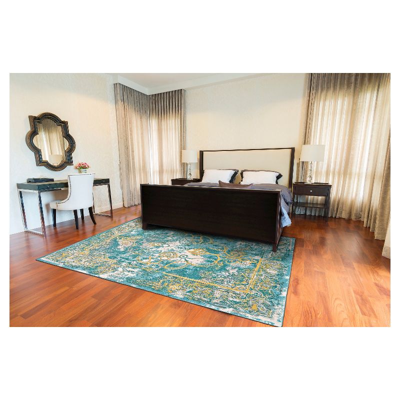 5'3"X7'6" Solid Loomed Area Rugs Lagoon - Weave & Wander