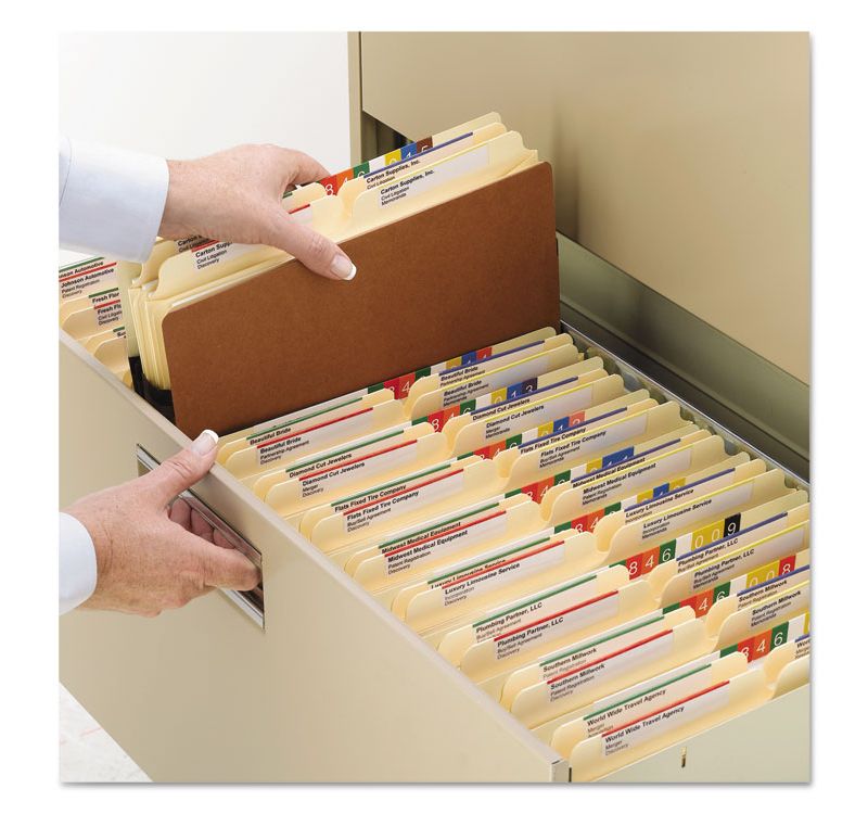 Smead 5 1/4" Exp Pocket w/Tyvek Straight Legal Manila/Redrope 10/Box 74390