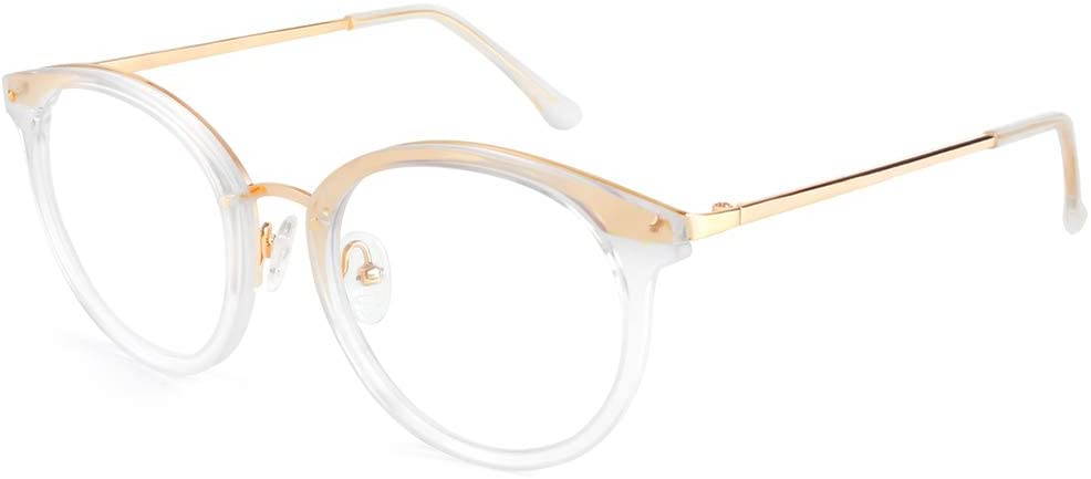 Blue Light Blocking Glasses Women, Gaming Computer Reading Fake Glasses for Women Men Non Prescription Anti Eyestrain Blue Ray(Transparent)