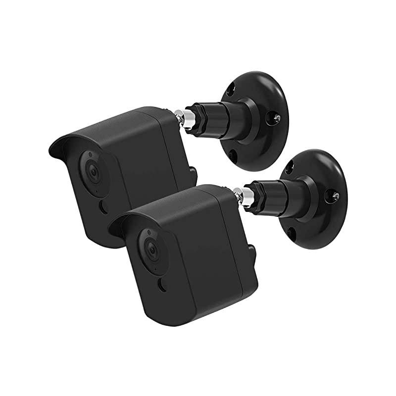 Wall Mount Bracket for Wyze Camera Protective Cover with Security Wall Mount for Wyze Cam V2 V1 and Ismart Spot Camera Indoor Outdoor Use 2 Pack Black