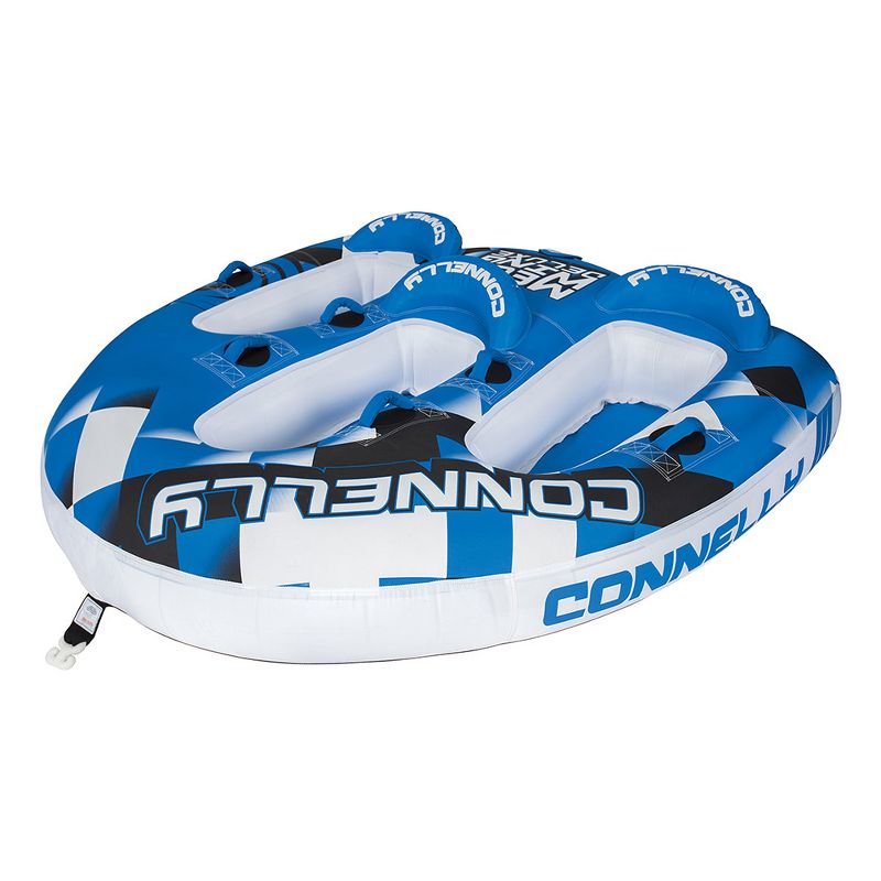 Connelly 67170006 Mega Wing Deluxe Inflatable Towable Lake River Water Tube for 3 People, Blue