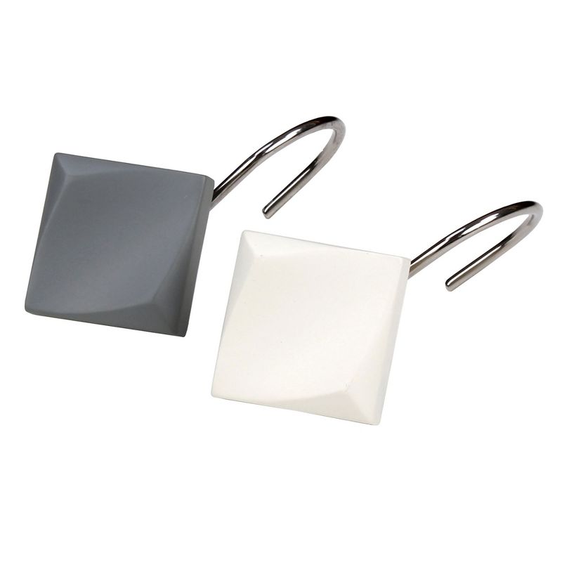 Saturday Knight Ltd "Cubes" Collection Stylish Diamond Shaped Shower Curtains Set of 12 - Multicolor