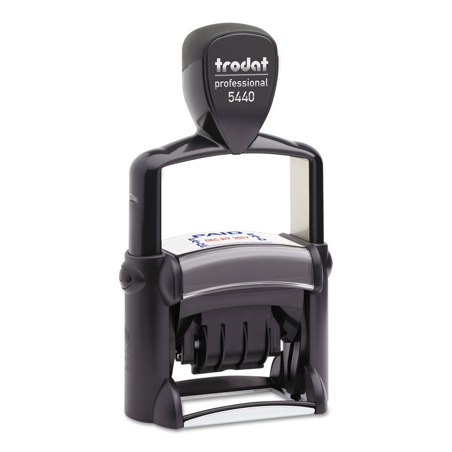 US Stamp T5444 Trodat Professional 5-in-1 Message Stamp  Dater  Self-Inking  Blue/Red