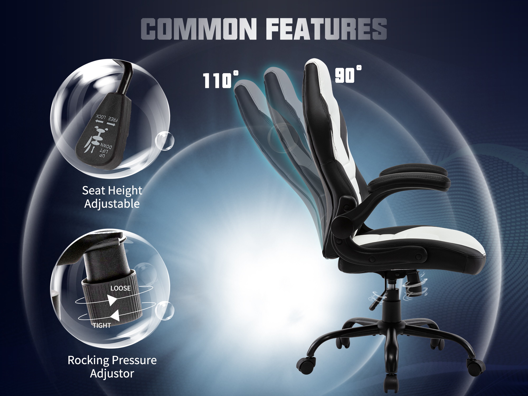 STARSPACE Cost-effective Gaming Chair Durable And Comfortable Ergonomic Adjustable Racing Game Desk Chair