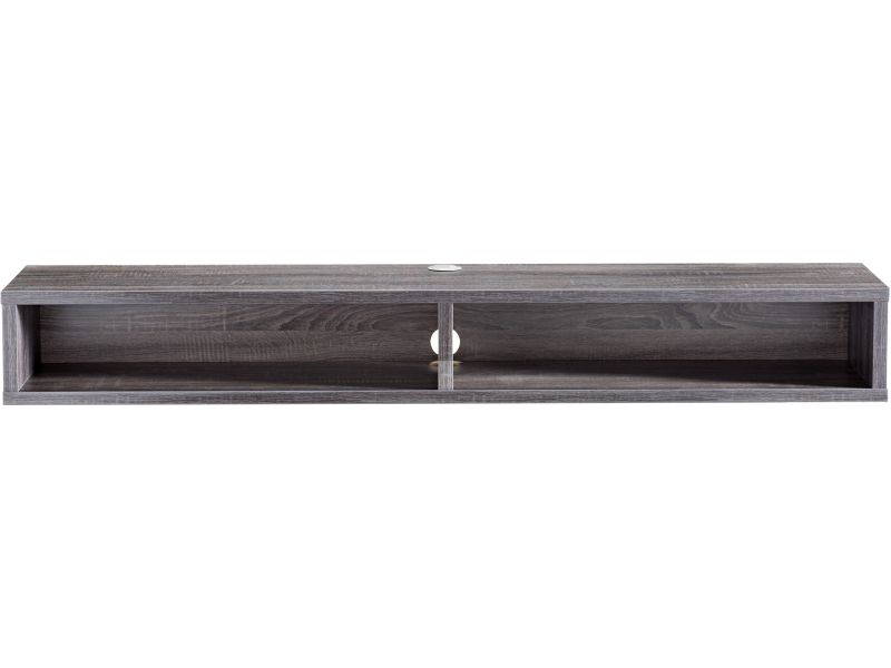 Furniture of America Astro Wood Wall Mounted 60" TV Stand in Distressed Gray