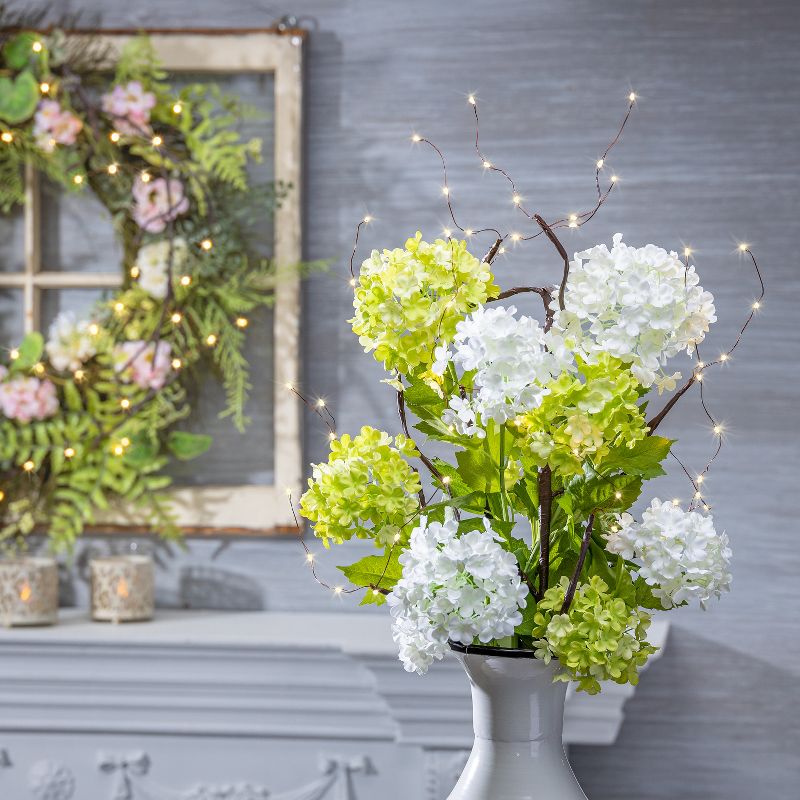 Everlasting Glow Set of 2 39-Inch Tall Battery-Operated Micro-LED Illuminated Matte Brown Indoor/Outdoor Branches and Timer Feature