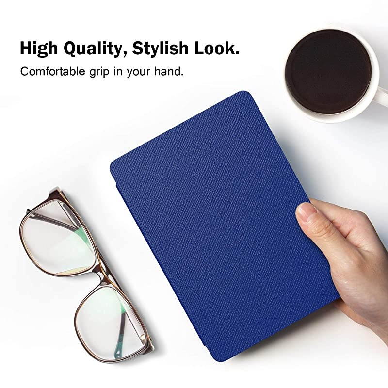 Case Fits Kindle Paperwhite (10th Generation, 2018 Releases), Thinnest Lightest Smart Shell Cover with Auto Wake/Sleep for  Kindle Paperwhite 2018 E-Reader - Indigo