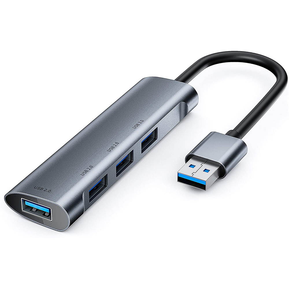 USB Docking Station 3 Port USB 2.0 and 1 Port USB 3.0 Data Hub Splitter for Laptop, PC, Computer, MacBook, Mac Pro, iMac, Surface Pro, XPS,Mobile HDD, Flash Drive Mouse and More, PC, Flash Drive